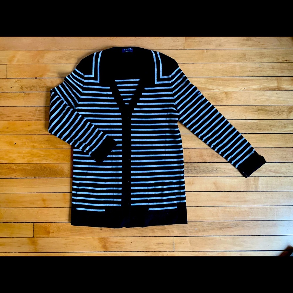 Saint James Striped Cardigan - Wool